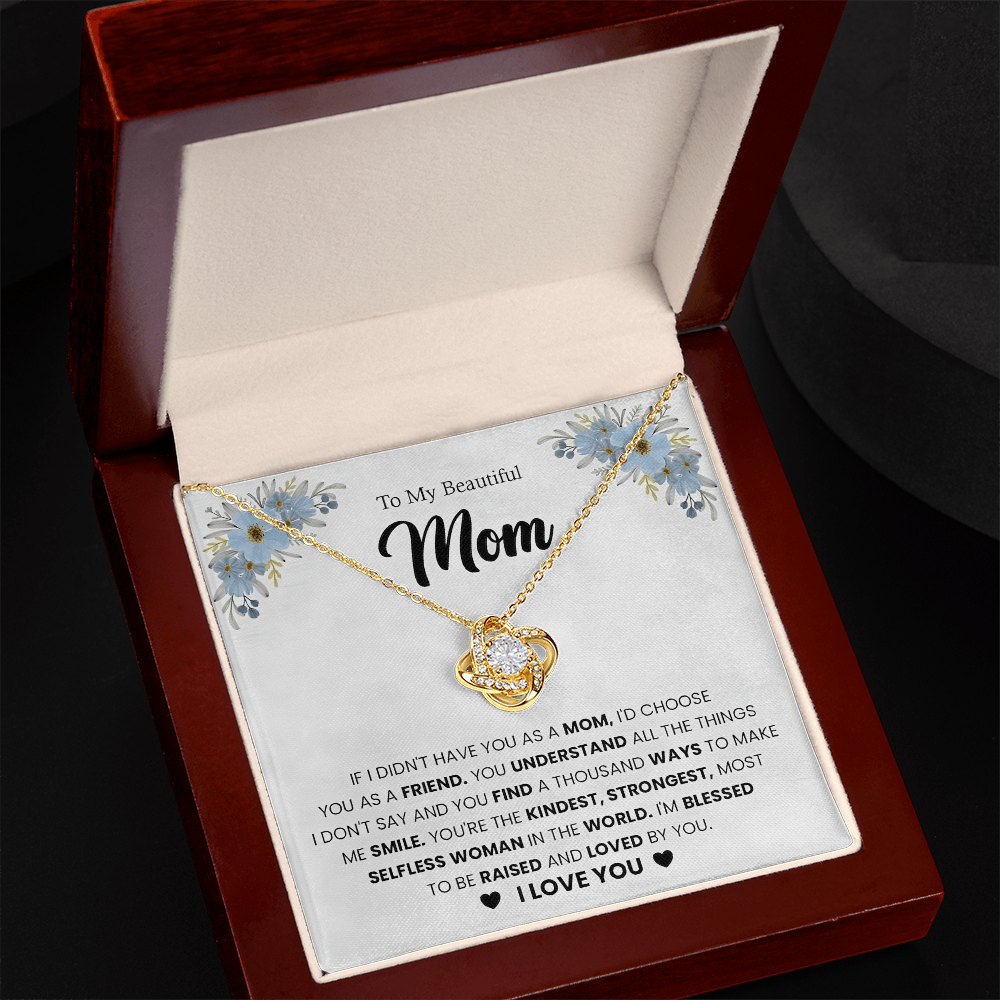 To My Beautiful Mom Necklace, Gift for Mom From Daughter or Son