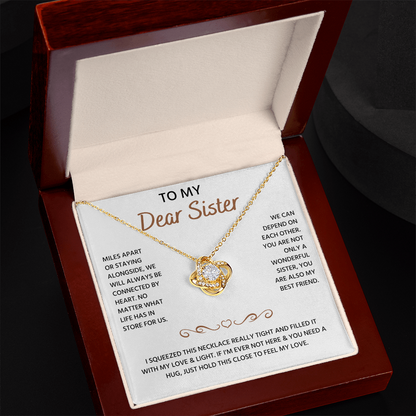 To My Sister Necklace – Heartfelt Sister Gift for Sister