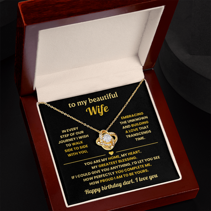 Personalizable Necklace for Wife From Husband, Anniversary Card for Wife, Christmas Birthday Gifts for Wife