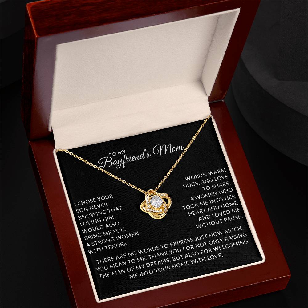 To My Boyfriends Mom Necklace, Mothers Day Gifts For Boyfriends Mom From Girlfriend