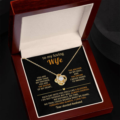 To My Loving Wife - You Are My Rock, My Soulmate, and My Everything - Necklace for Her
