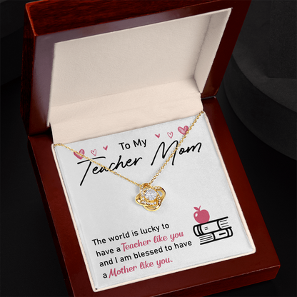 To My Teacher Mom Gift from Son or Daughter | Best Selling 2026 Strength and Love Necklace