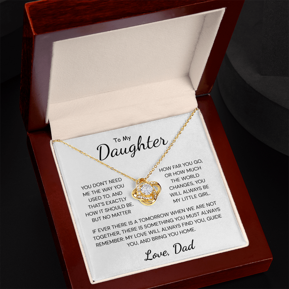 To My Amazing Daughter Necklace - Love Knot Necklace from Mom, Gift for Daughter