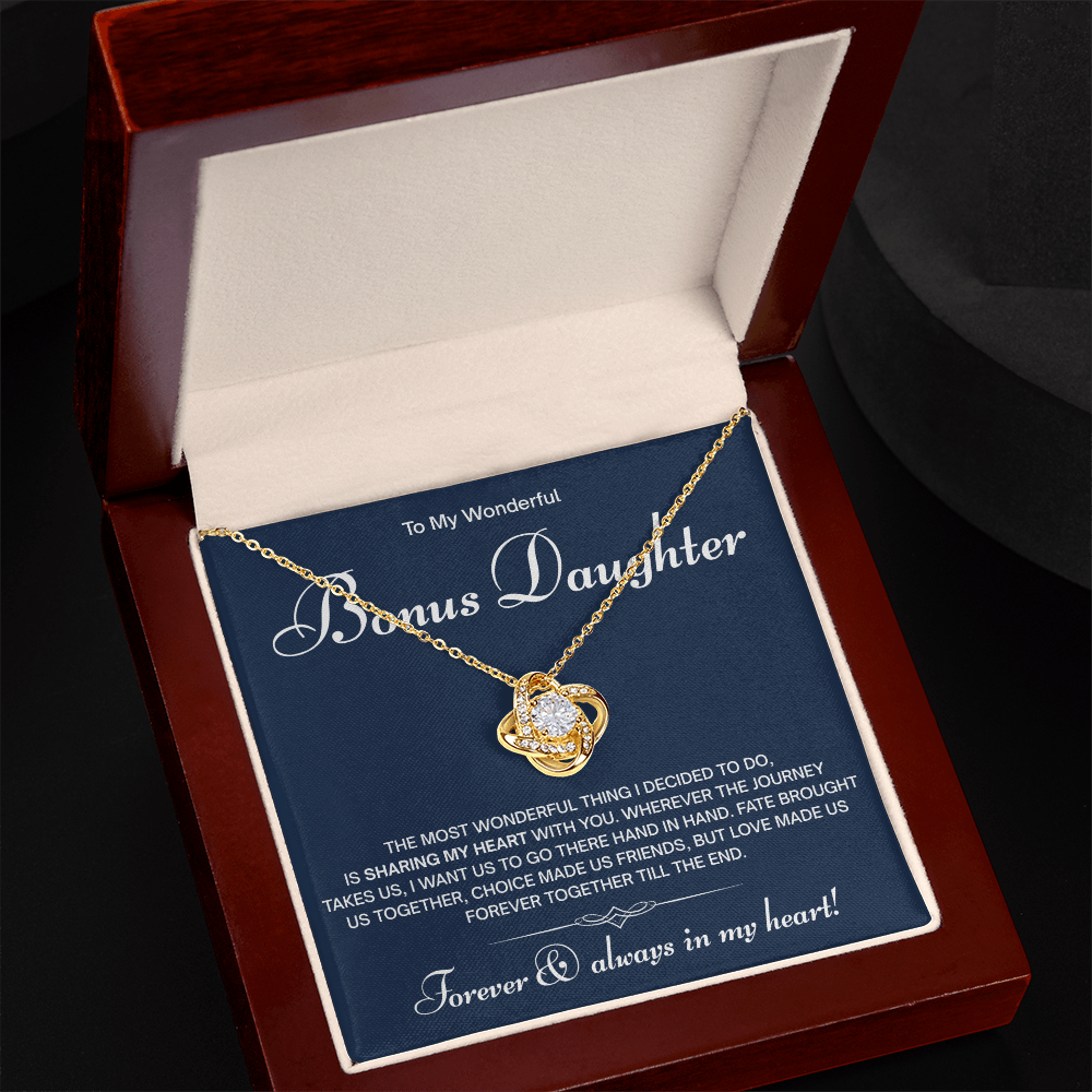 To My Bonus Daughter Necklace – A Gift from the Heart