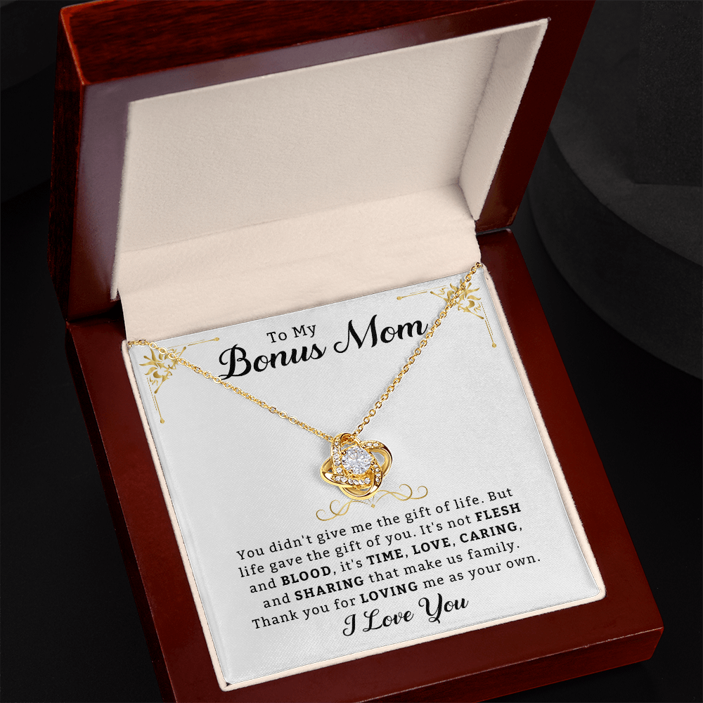 To My Bonus Mom Necklace – Meaningful Gift from Daughter or Son