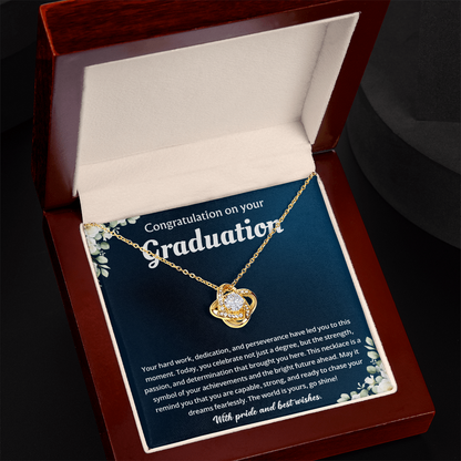 Congratulation On Your Graduation Day - Love Knot Necklace