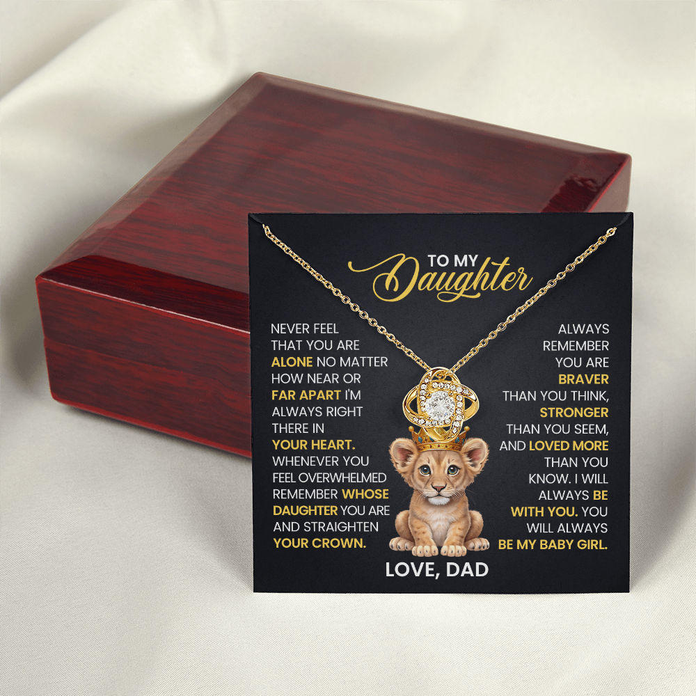 To My Daughter - Never Feel You Are Alone - Necklace Gifts