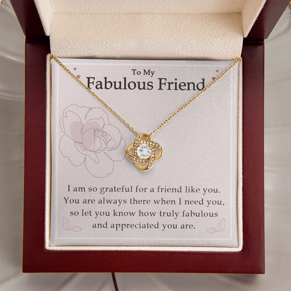 To My Best Friend - Good Friends Are Like Stars - Love Knot Necklace