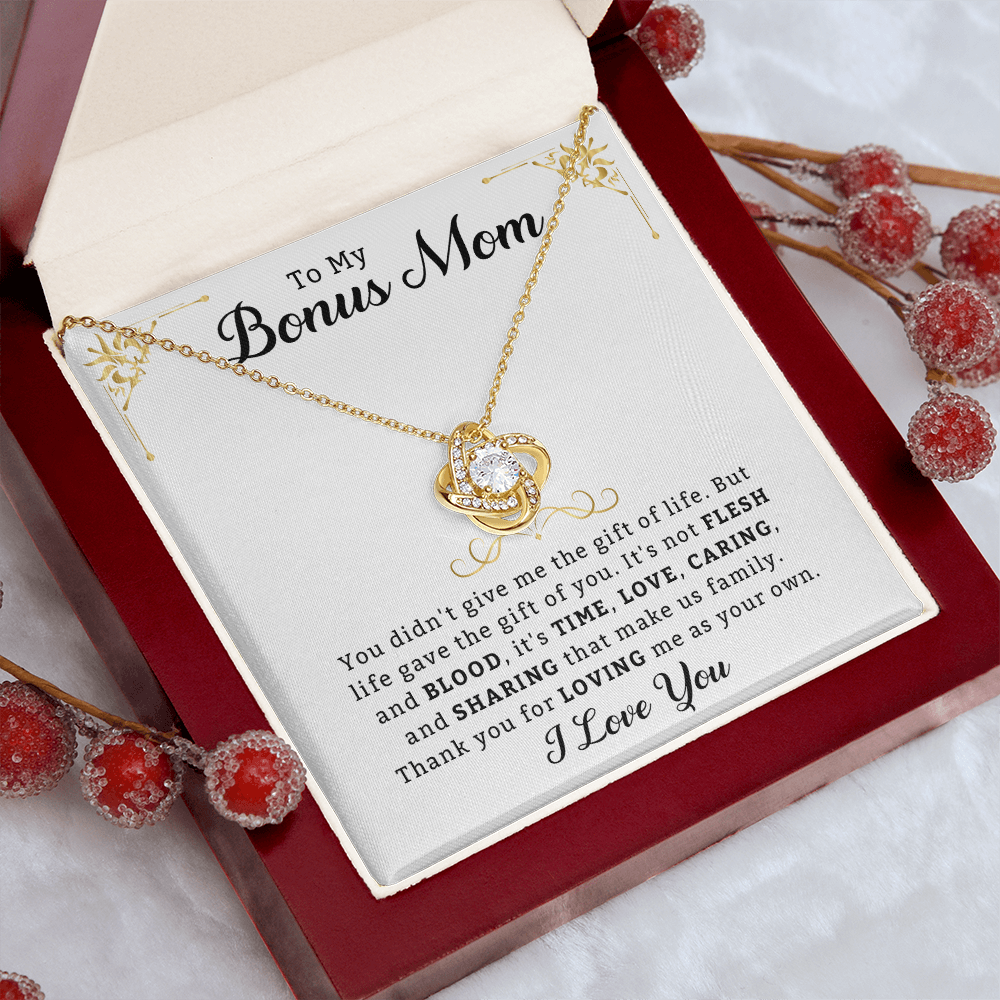 To My Bonus Mom Necklace – Meaningful Gift from Daughter or Son