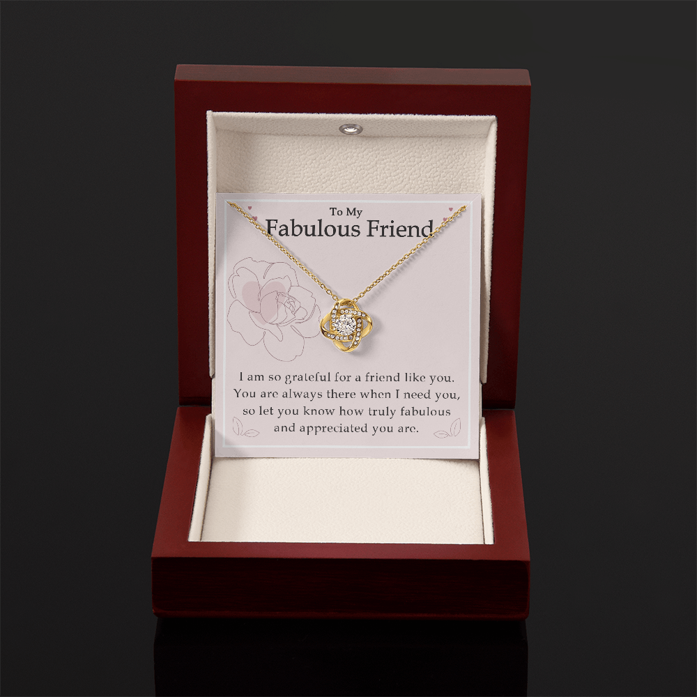 To My Best Friend - Good Friends Are Like Stars - Love Knot Necklace