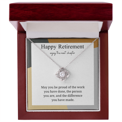Happy Retirement Necklace for Women - Cheers to a Happy and Healthy Retirement