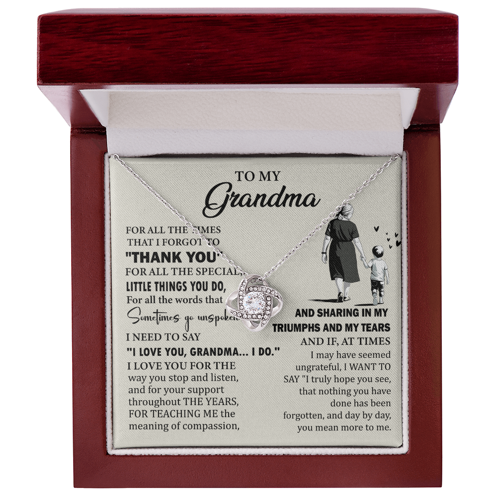Necklace Gift for Her - My Grandma is a Warrior, Supporting Grandma