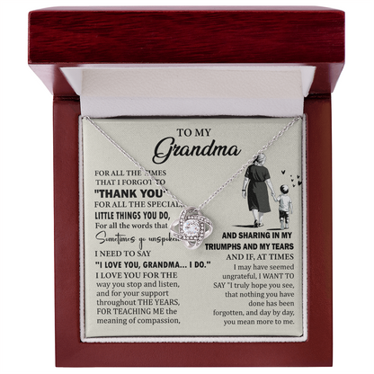 Necklace Gift for Her - My Grandma is a Warrior, Supporting Grandma