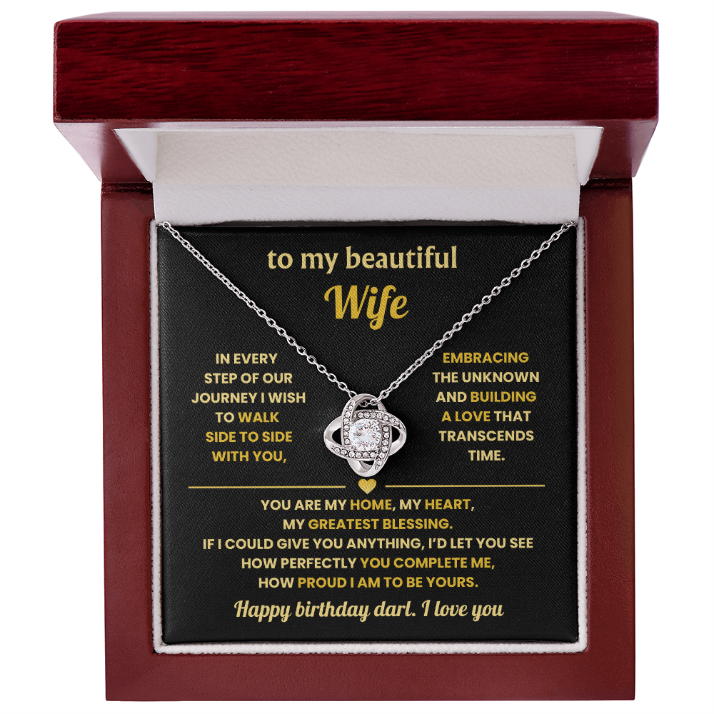 Personalizable Necklace for Wife From Husband, Anniversary Card for Wife, Christmas Birthday Gifts for Wife