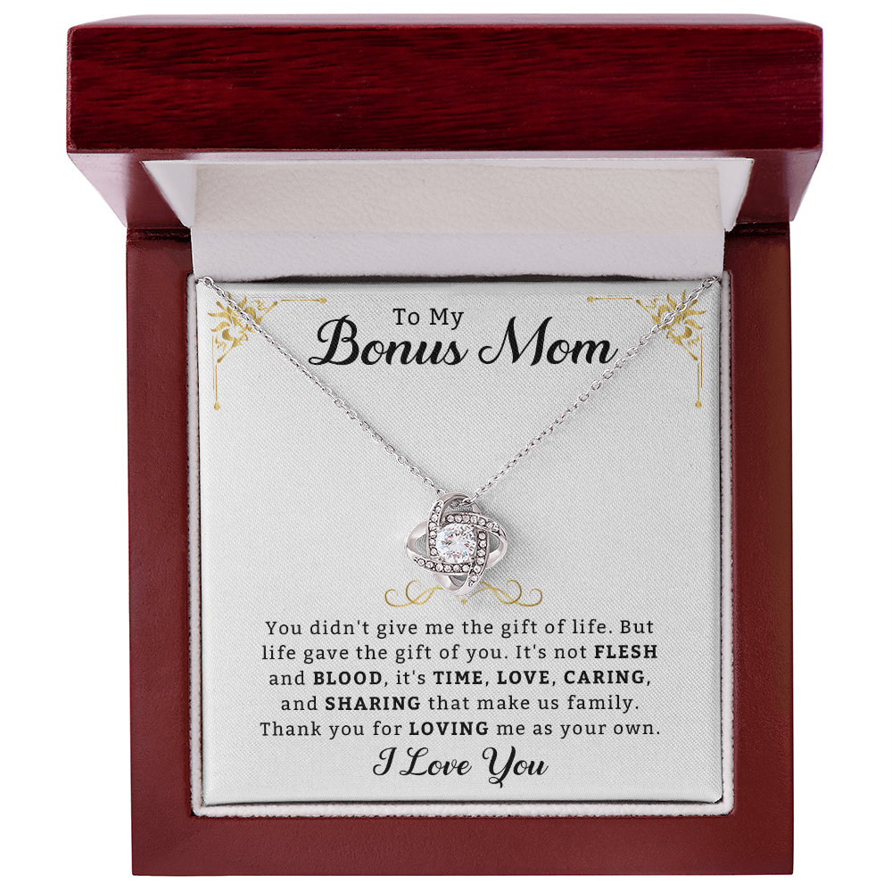 To My Bonus Mom Necklace – Meaningful Gift from Daughter or Son