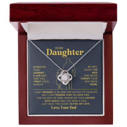 To My Daughter Necklace from Dad | Meaningful Birthday Gift for Her