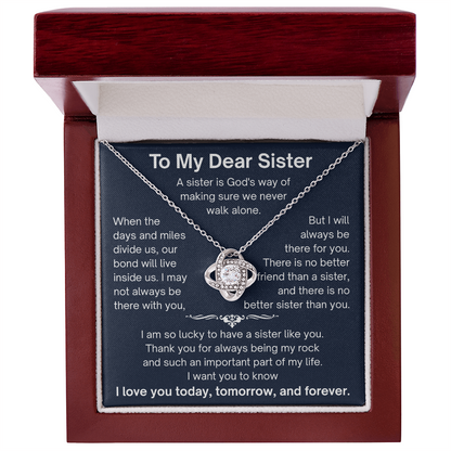 To My Daughter - My Best Friend, and My Forever Friend - Love Knot Necklace