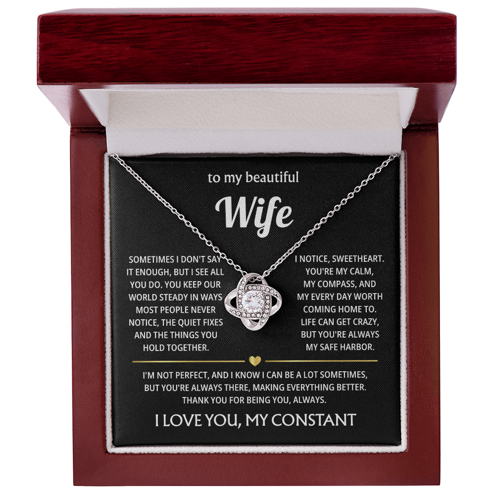 To My Beautiful Wife - I Married You Because I Can't Live Without You - Necklace