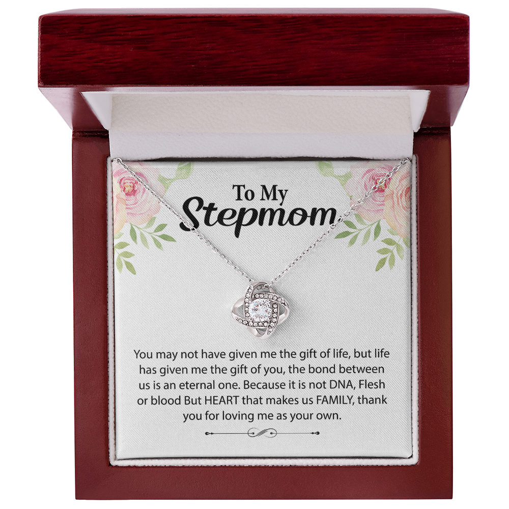 To My Stepmom - a Mom Like You is the Sweetest Gift - Love Knot Necklace
