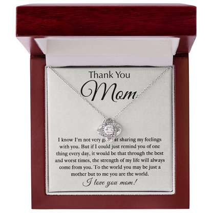 Best Mother's Day Gift 2026 | To My Mom Love Knot Necklace