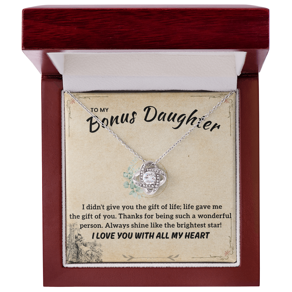 To My Bonus Daughter Necklace | Stepdaughter Gift from Parents