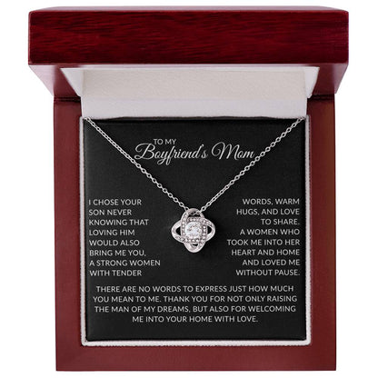 To My Boyfriends Mom Necklace, Mothers Day Gifts For Boyfriends Mom From Girlfriend
