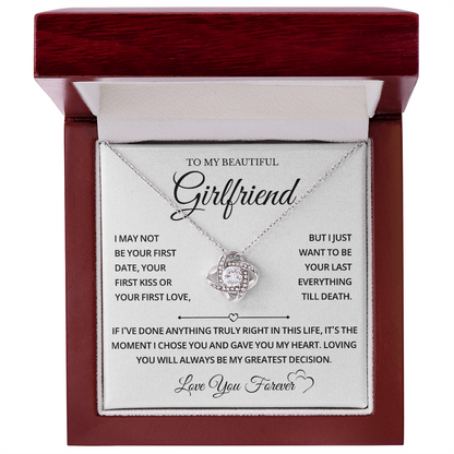 Girlfriends Gifts Romantic Love Knot Pendants On Anniversary, Valentine Day