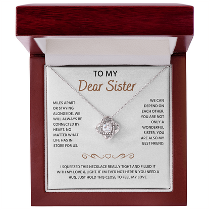 To My Sister Necklace – Heartfelt Sister Gift for Sister