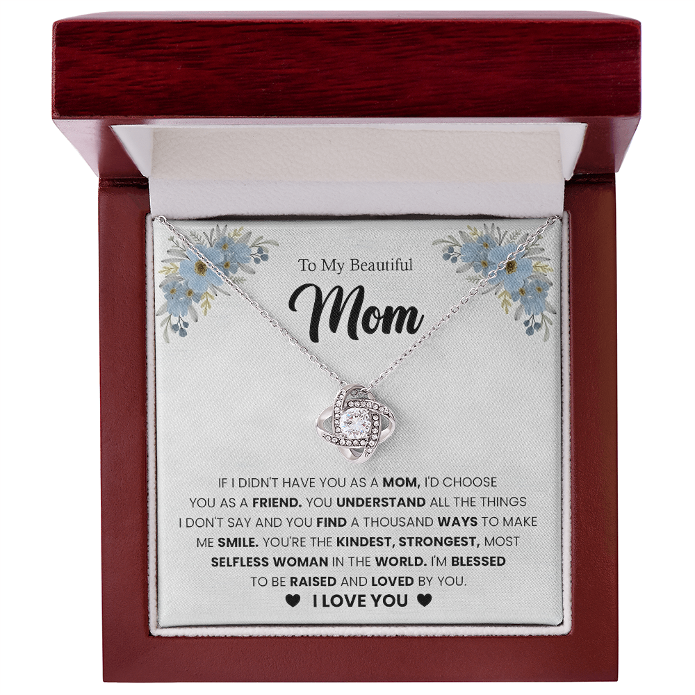 To My Beautiful Mom Necklace, Gift for Mom From Daughter or Son