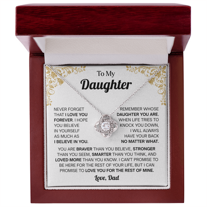 Christmas Gift From Dad to Daughter, Necklace for My Daughter, Meaningful Necklaces for Women