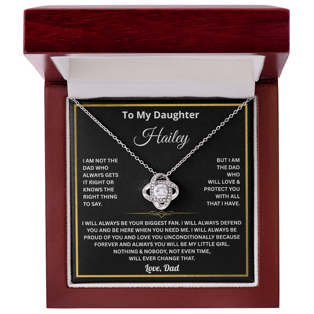 To My Daughter Necklace from Dad, Father Daughter Necklace, Personalize Name Necklace