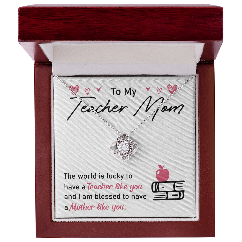 To My Teacher Mom Gift from Son or Daughter | Best Selling 2026 Strength and Love Necklace