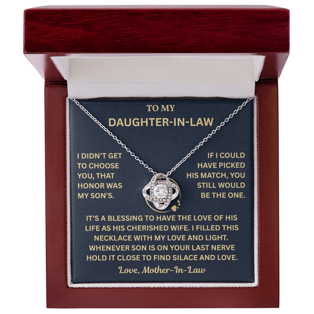 Daughter in Law Gifts From Mom & Dad Necklace With Heartfelt Message