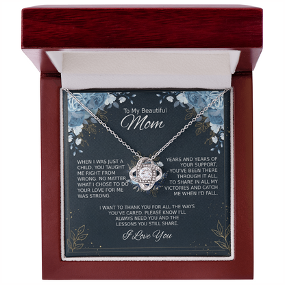 Mom Necklace for Women With Heartfelt Message & Gift Box