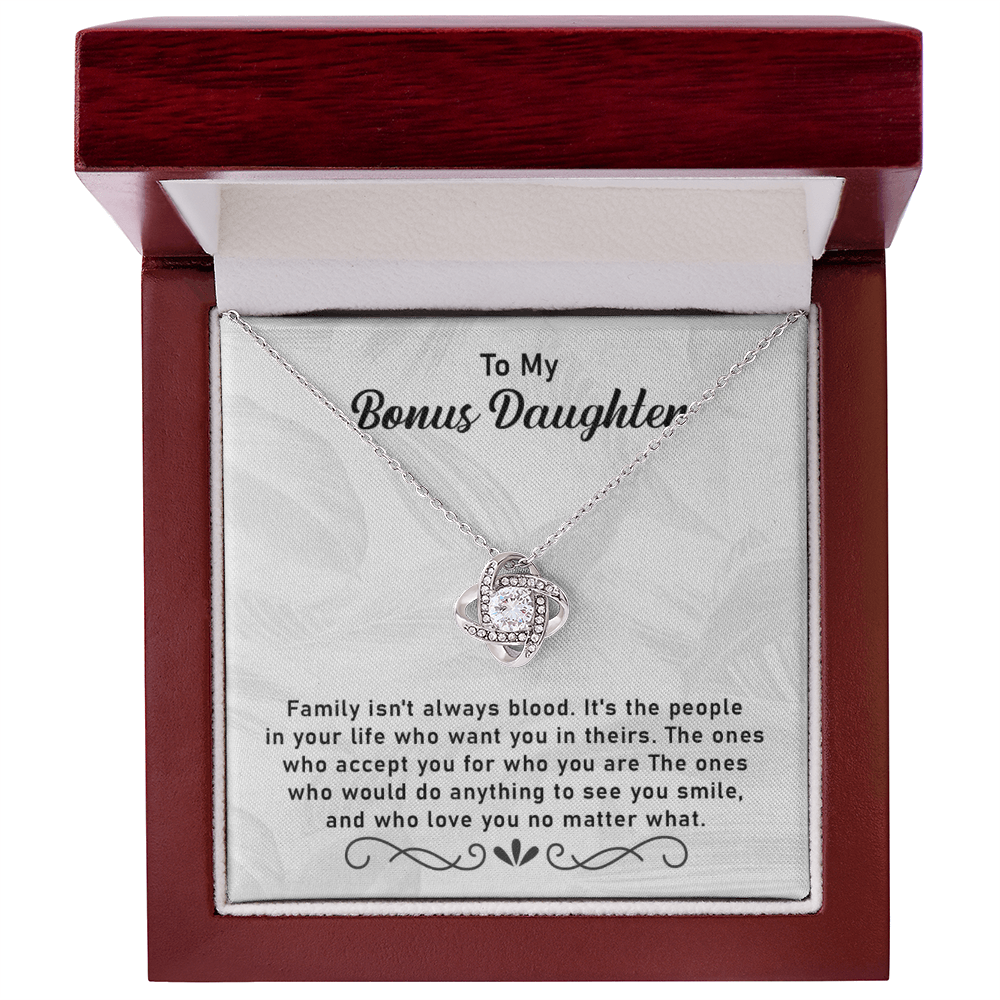 To My Bonus Daughter Necklace Gifts From Stepdad Stepmom