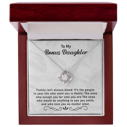 To My Bonus Daughter Necklace Gifts From Stepdad Stepmom