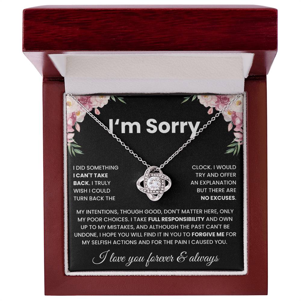 I'm Sorry My Love Necklace – Romantic Apology Gift for Wife or Girlfriend