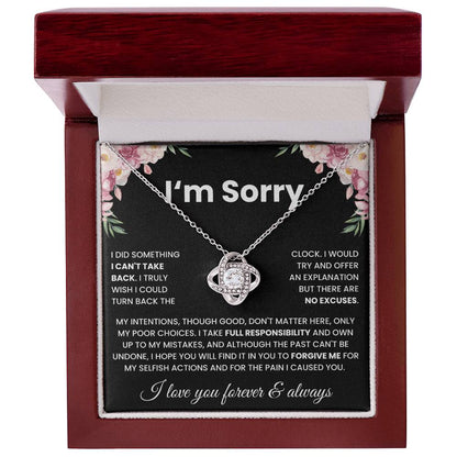 I'm Sorry My Love Necklace – Romantic Apology Gift for Wife or Girlfriend