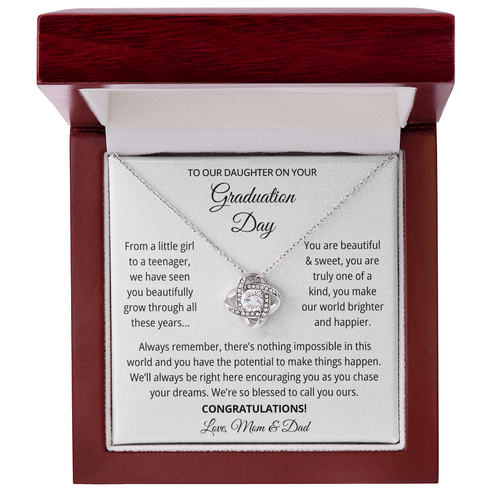 To Our Daughter Graduation Gift Necklace From Mom & Dad