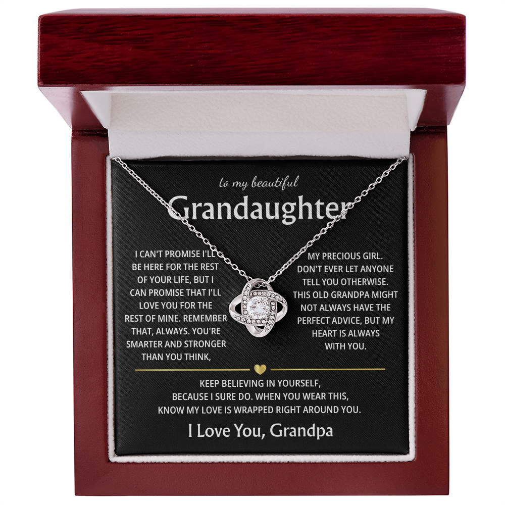 To My Granddaughter - I Will Forever Love You -  Love Necklace