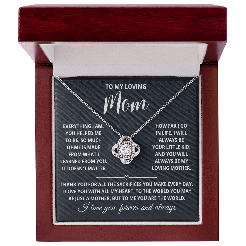 To My Mom - My Bestfriend & The Best Mom Ever - Love Knot Necklace