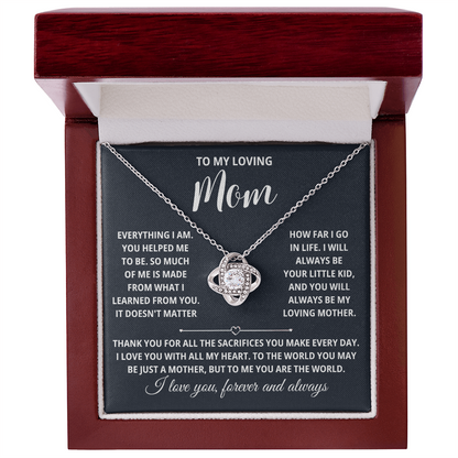 To My Mom - My Bestfriend & The Best Mom Ever - Love Knot Necklace