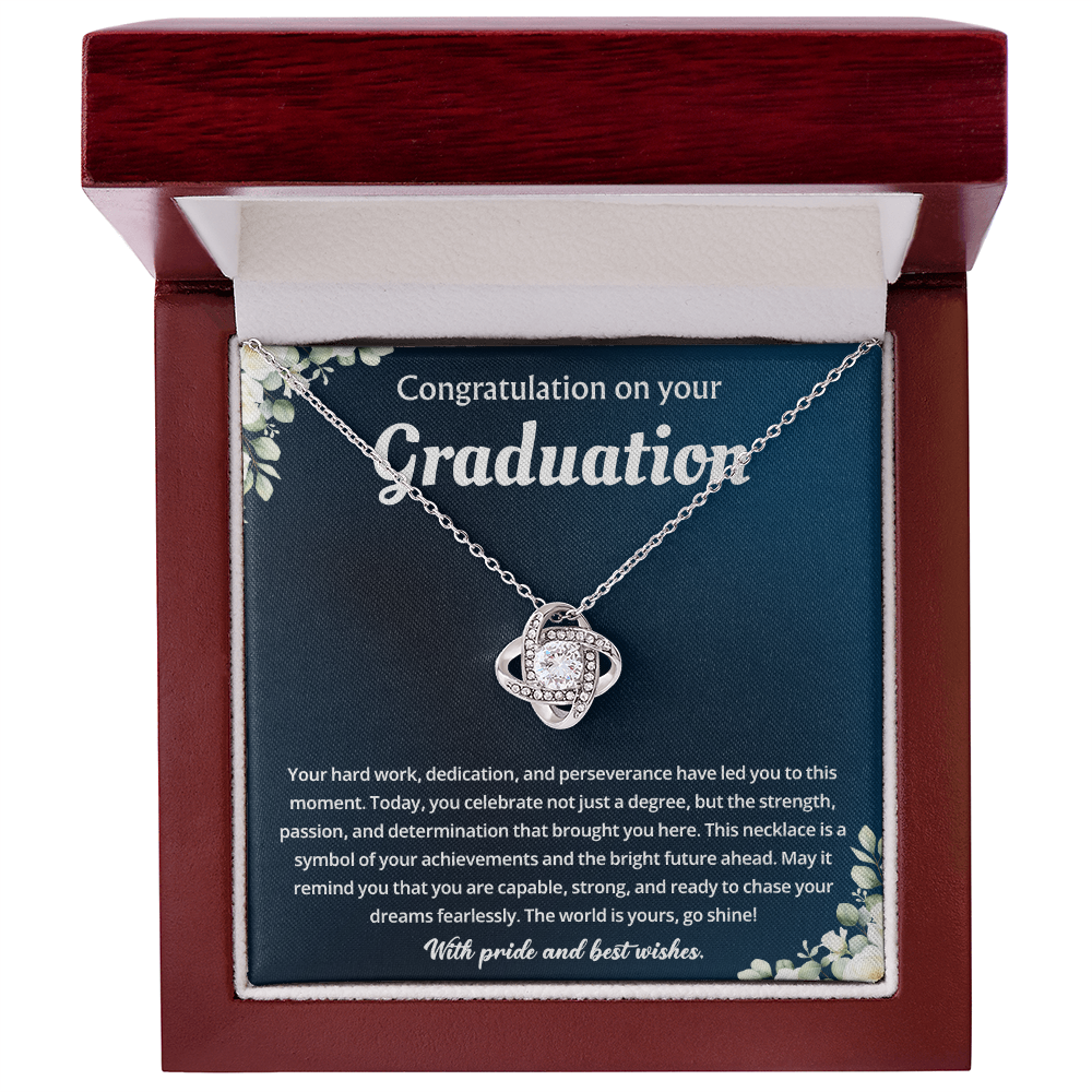 Congratulation On Your Graduation Day - Love Knot Necklace