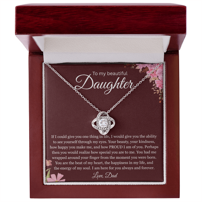 To My Daughter Necklace – Meaningful Gift Necklace from Mom or Dad