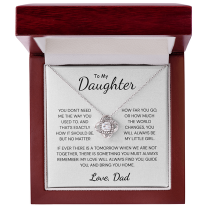 To My Amazing Daughter Necklace - Love Knot Necklace from Mom, Gift for Daughter