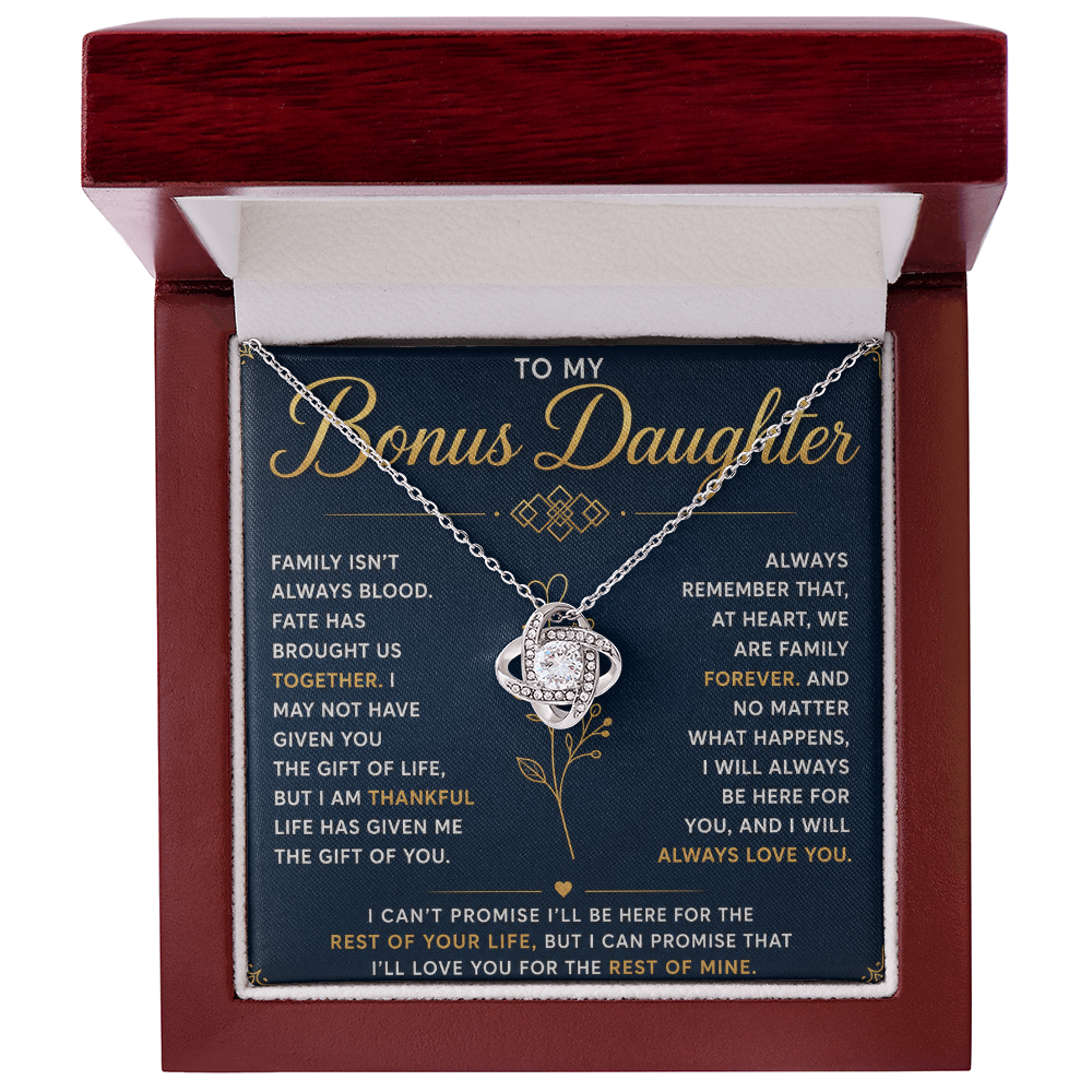 To My Bonus Daughter – Life Blessed Me by Bringing You Into It – Beautiful Keepsake Present