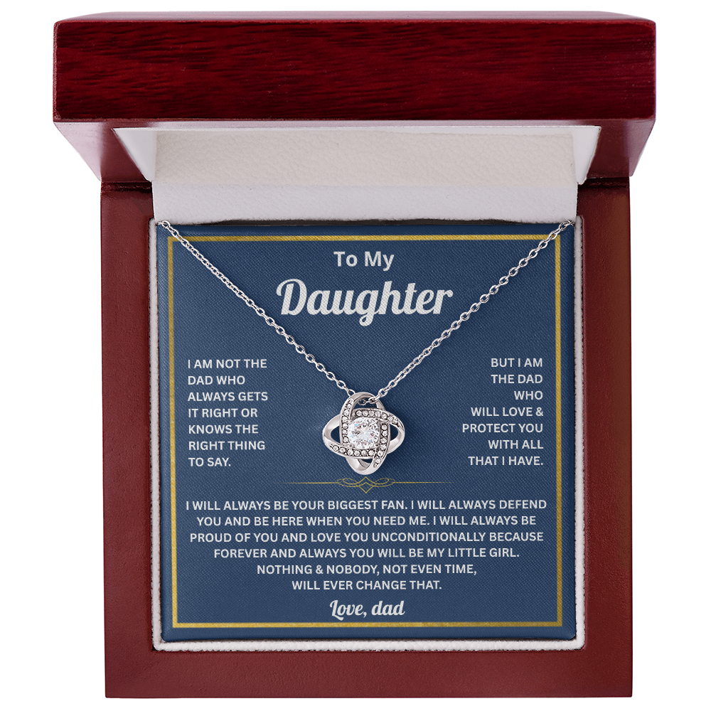 To My Daughter Necklace From Dad, Daddy to Daughter Jewelry - Birthday, Christmas Presents