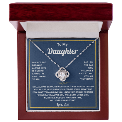 To My Daughter Necklace From Dad, Daddy to Daughter Jewelry - Birthday, Christmas Presents
