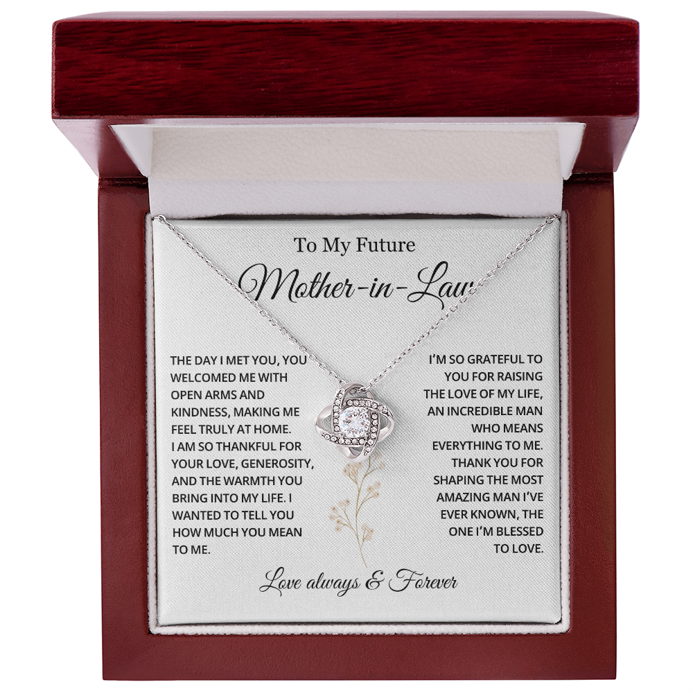Sentimental Necklace for Future Mother-in-law With Heartfelt Message Card