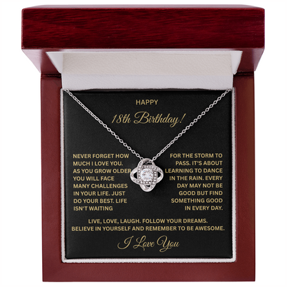 18th Birthday Necklace for Granddaughter – Special Gift from Grandma or Grandpa
